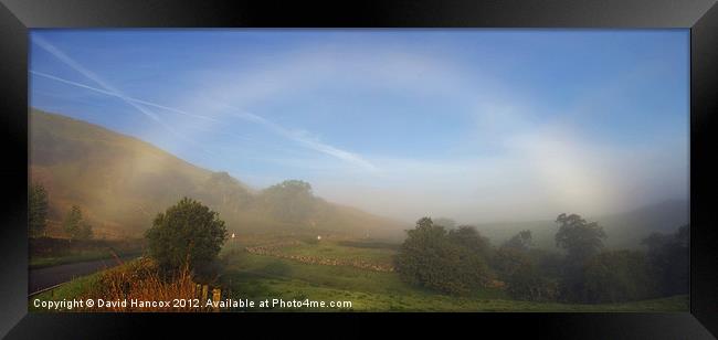 A Foggy Bow Framed Print by David Hancox