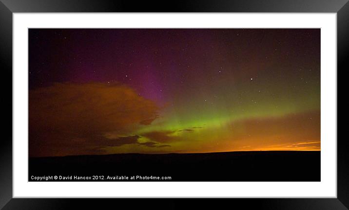 Ayrshire Aurora Borealis  Light Show Framed Mounted Print by David Hancox