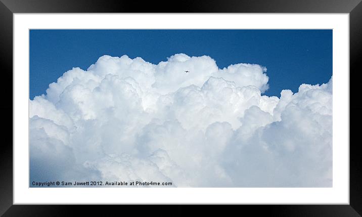 Plane Escaping Building Storm Framed Mounted Print by Sam Jowett