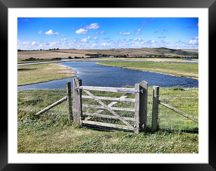 The Meandering Cuckmere Haven Framed Mounted Print by Lucy Steele