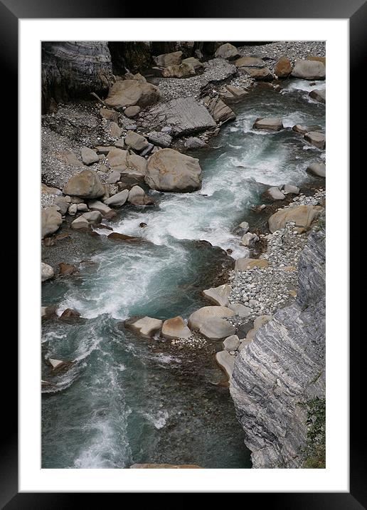 river in taroko national park Framed Mounted Print by anne lyubareva
