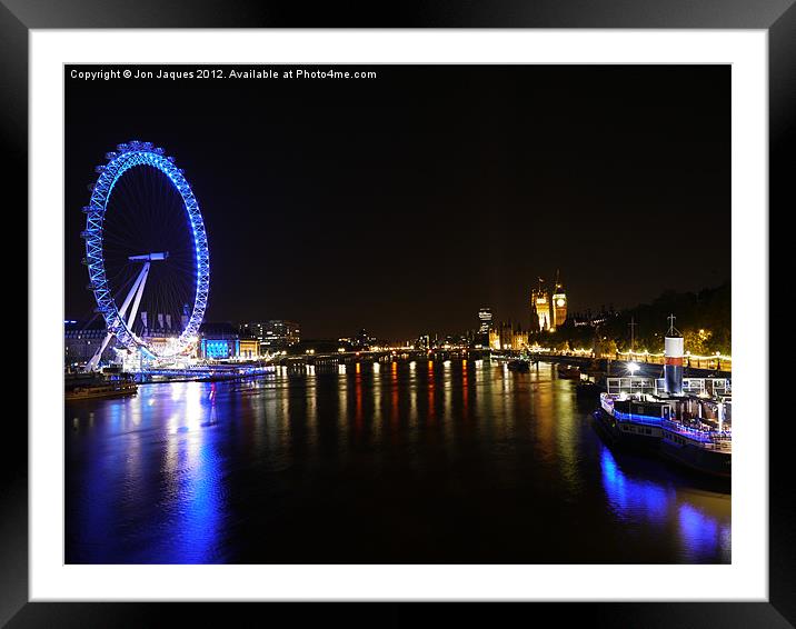 London Town Framed Mounted Print by Jon Jaques