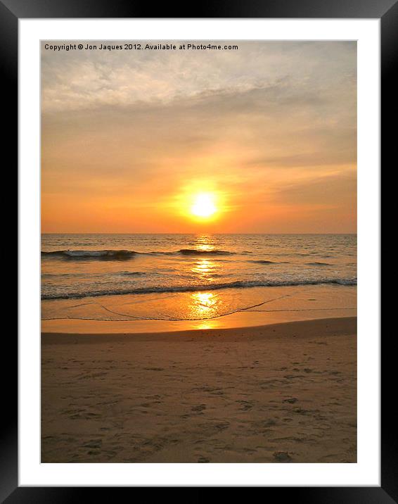 Goan Sunset Framed Mounted Print by Jon Jaques