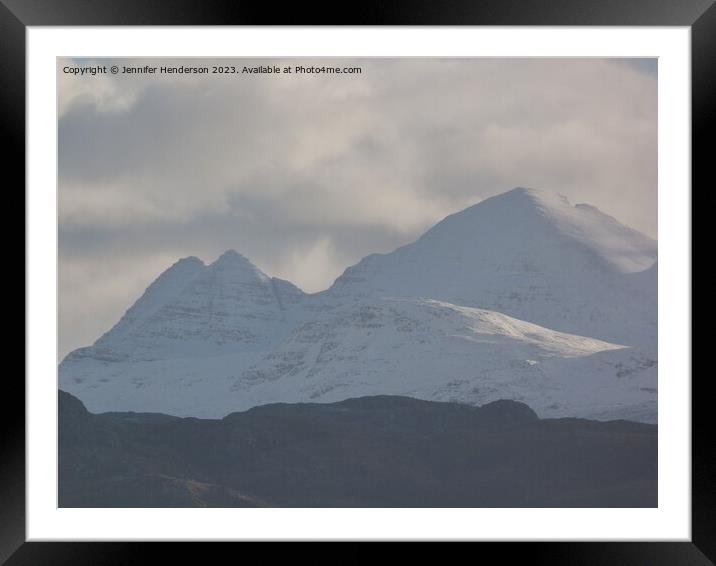 Beinn Alligin and Liathach Framed Mounted Print by Jennifer Henderson