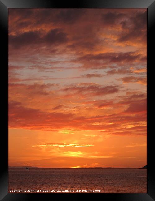 Port Henderson Sunset II Framed Print by Jennifer Henderson
