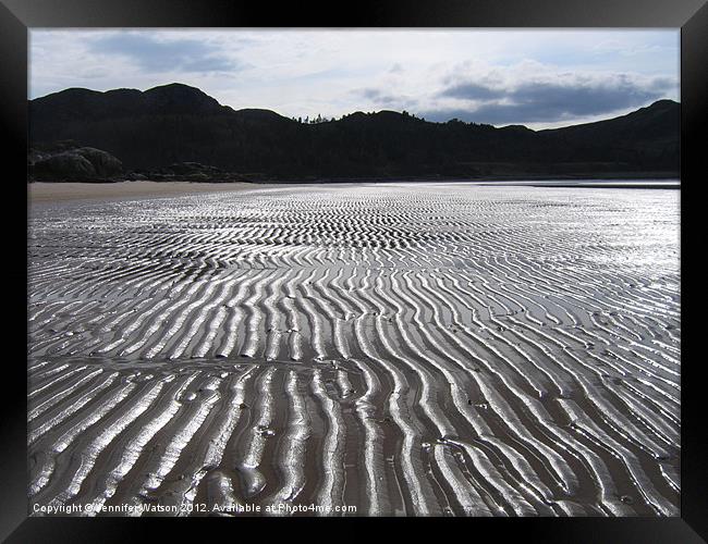 Sand Pattern on Gruinard Beach Framed Print by Jennifer Henderson