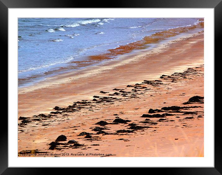 Beach Framed Mounted Print by Jennifer Henderson