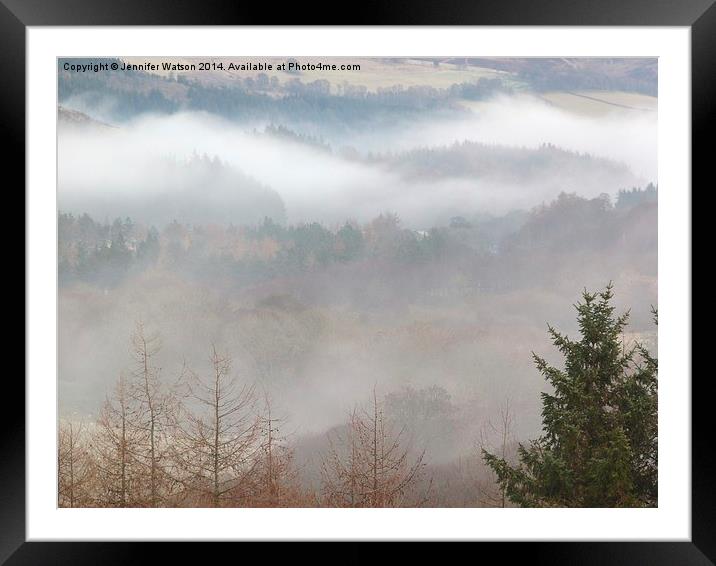 Misty Yarrow Valley Framed Mounted Print by Jennifer Henderson
