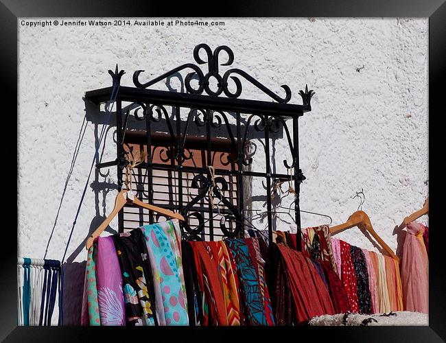 Andalucian scarves for sale Framed Print by Jennifer Henderson