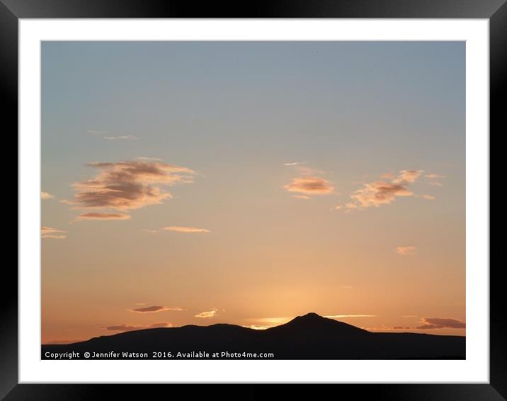 Bennachie Sunset 3 Framed Mounted Print by Jennifer Henderson