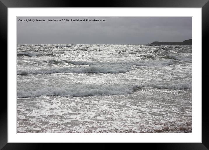 Silver Waves at Big Sand Framed Mounted Print by Jennifer Henderson