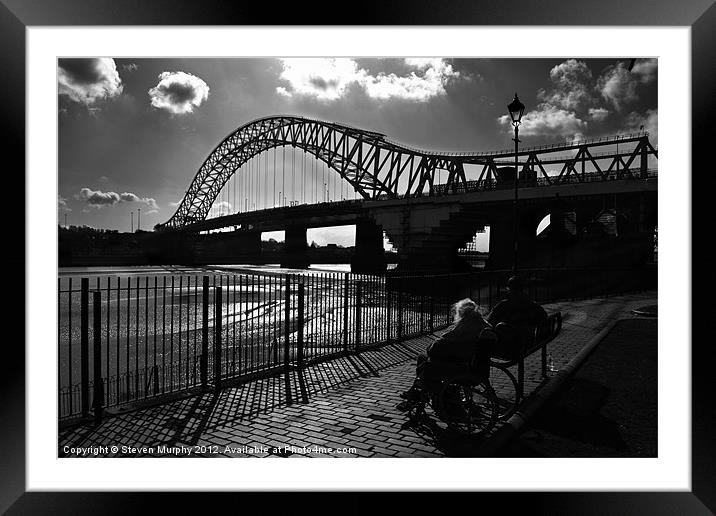 Runcorn Bridge Framed Mounted Print by Steven Murphy