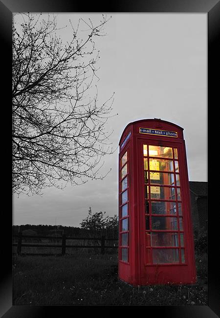 The big Red phone Box Framed Print by Steven Murphy