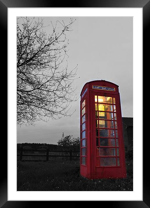 The big Red phone Box Framed Mounted Print by Steven Murphy