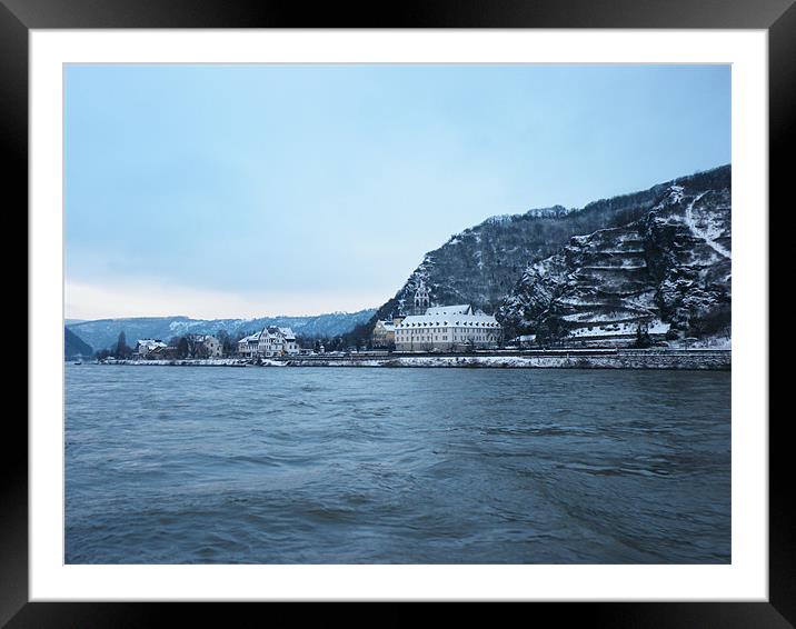 The Rhine in Winter Framed Mounted Print by Ian McNicholls