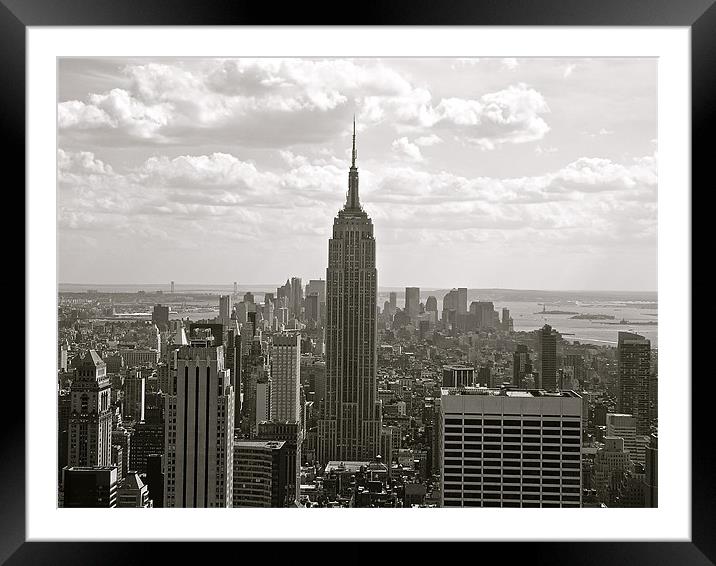 Manhattan Framed Mounted Print by Holly Stanley