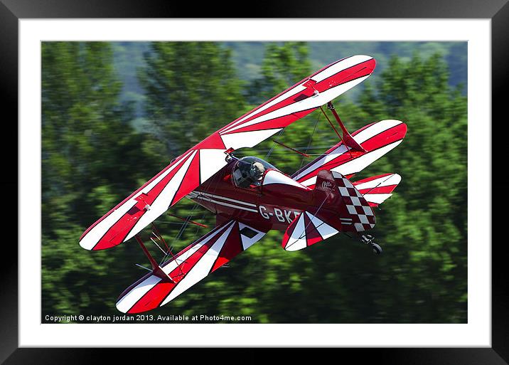 Biplane Framed Mounted Print by clayton jordan