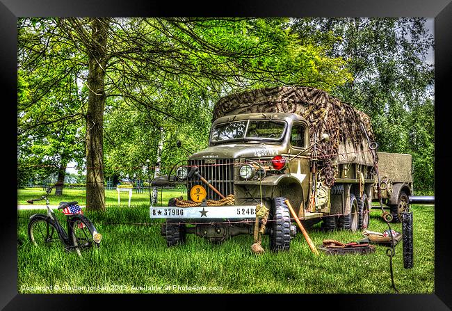 american army truck Framed Print by clayton jordan