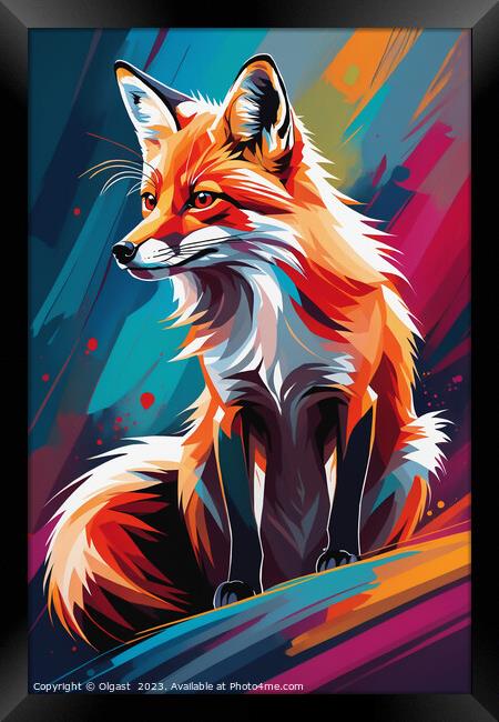 Red Fox I Framed Print by Olgast 