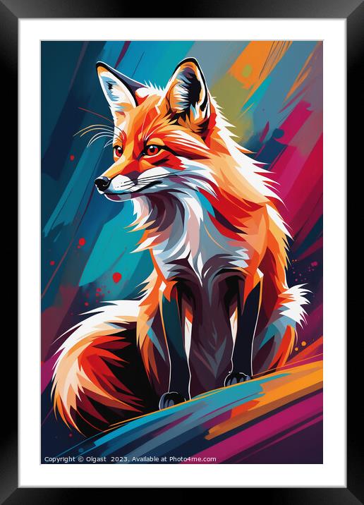 Red Fox I Framed Mounted Print by Olgast 