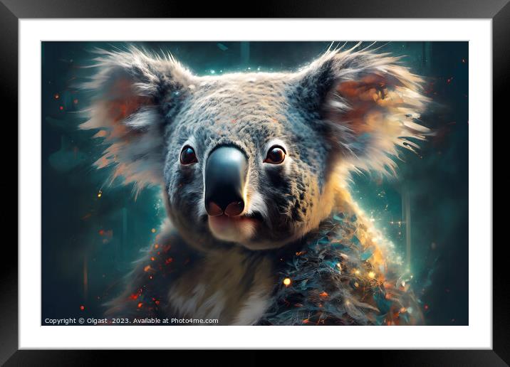 Koala portrait Framed Mounted Print by Olgast 