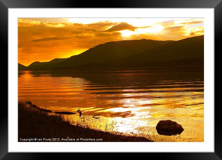 Banks of Loch Eil Framed Mounted Print by Ian Purdy