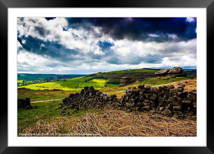 Showers at Froggatt edge Framed Mounted Print by Ian Purdy