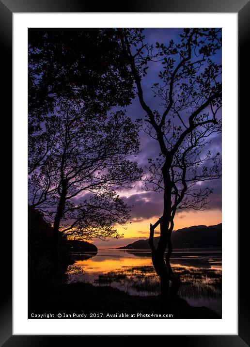 Sunset over Afon Mawddach Framed Mounted Print by Ian Purdy