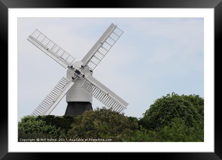 Wimbledon Common Windmill Framed Mounted Print by Will Holme