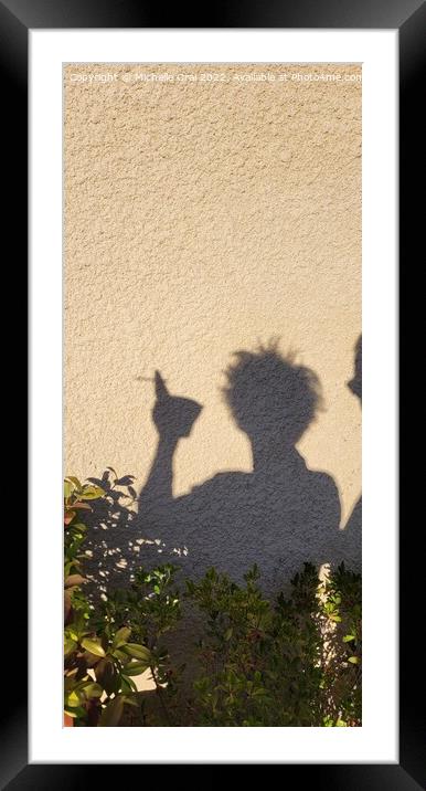 Self portrait, Bad hair day! Framed Mounted Print by Michelle Orai