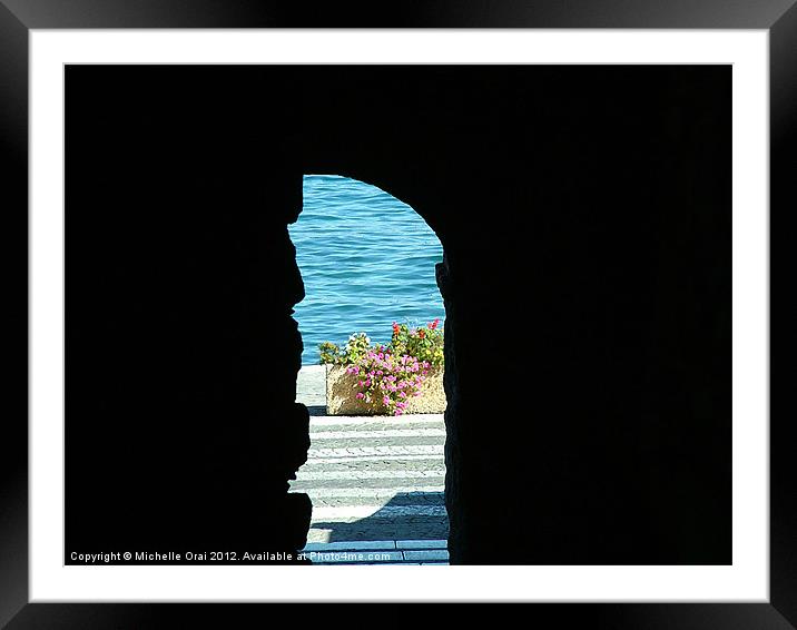 Through the Arch Framed Mounted Print by Michelle Orai