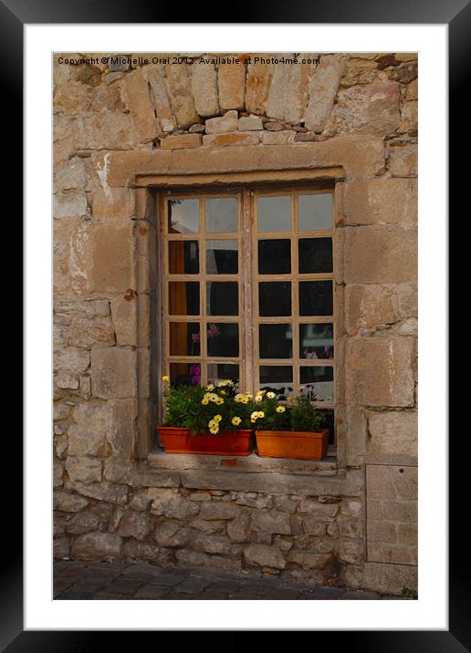 Pretty French Window Framed Mounted Print by Michelle Orai