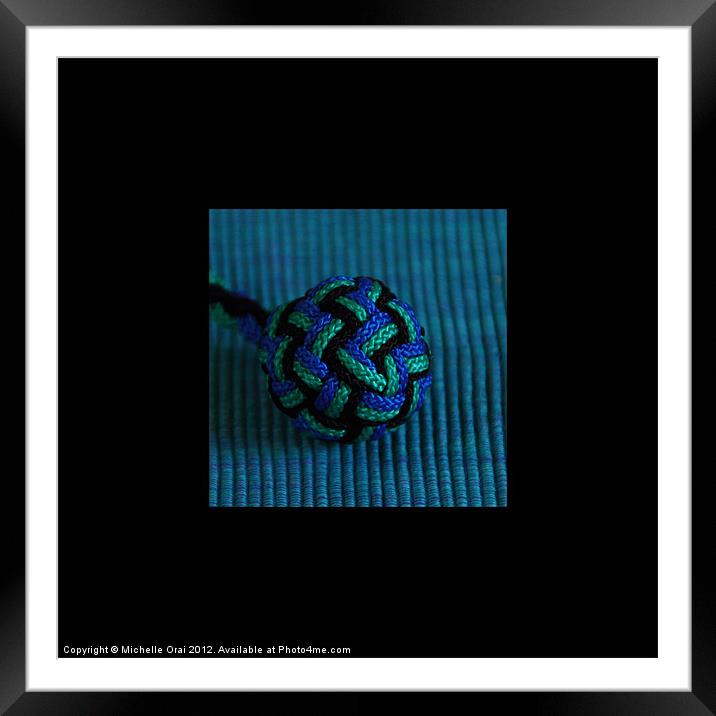 Textured Knot Framed Mounted Print by Michelle Orai