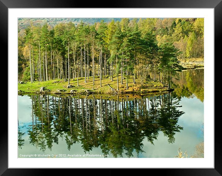 Reflections Framed Mounted Print by Michelle Orai