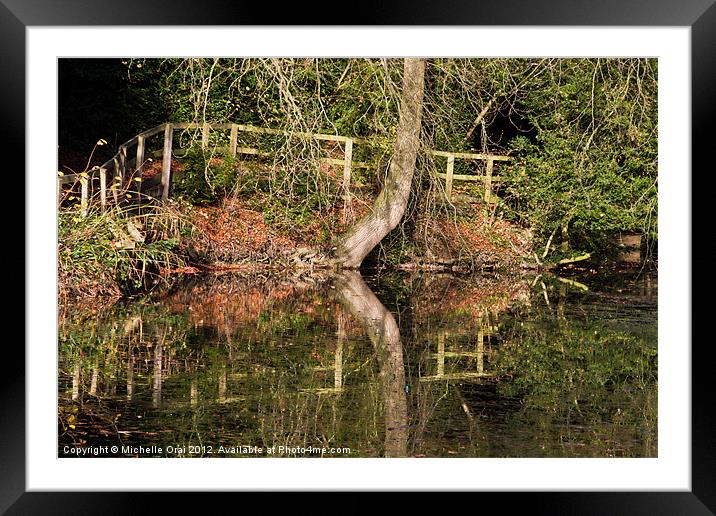 Silent Pool Reflections Framed Mounted Print by Michelle Orai