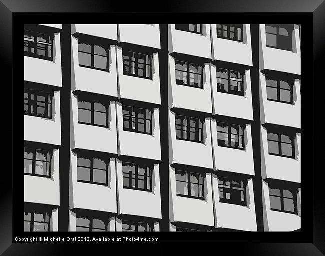 Black and White Windows Framed Print by Michelle Orai
