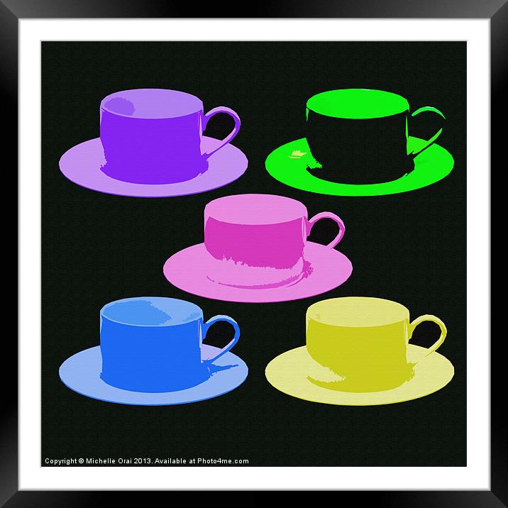 Morning Cuppa Framed Mounted Print by Michelle Orai