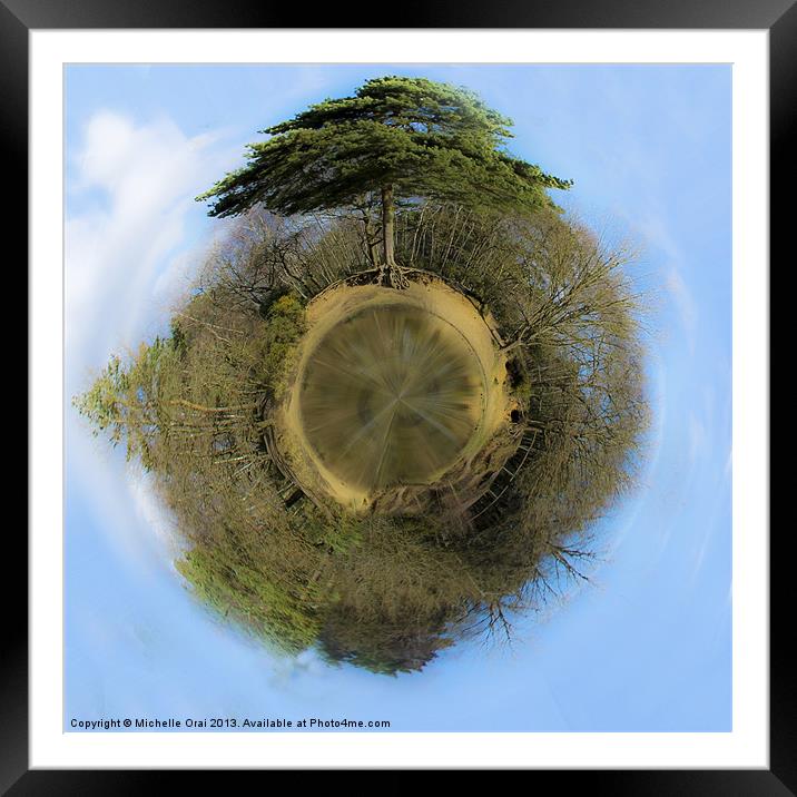 A little planet Framed Mounted Print by Michelle Orai