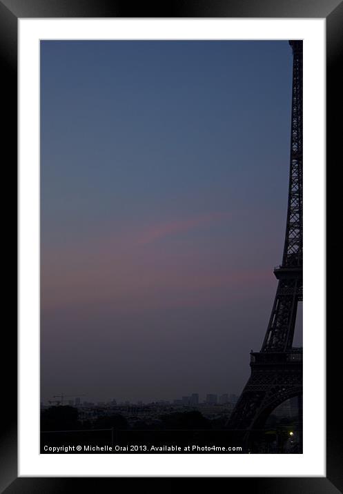 Sunrise in Paris Framed Mounted Print by Michelle Orai