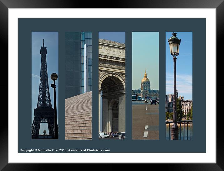 Paris Montage Framed Mounted Print by Michelle Orai