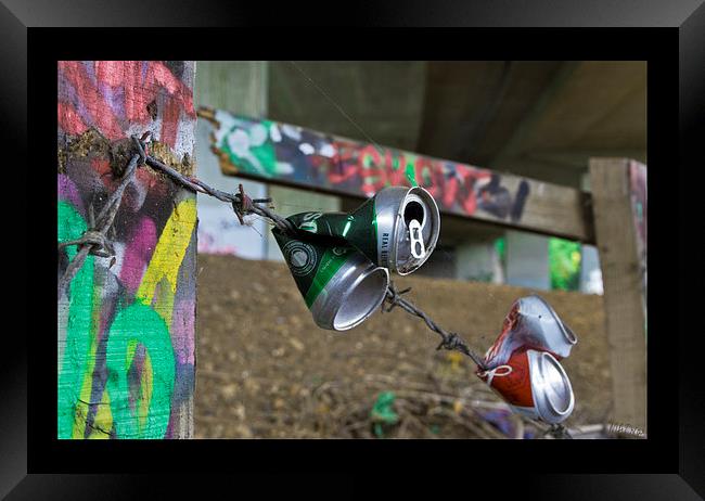 Graffiti Cans Framed Print by Michelle Orai