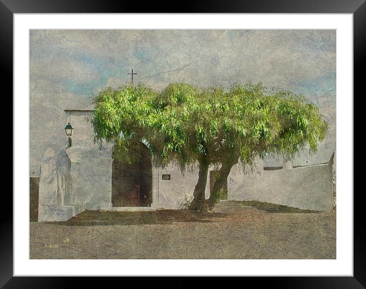 Little White Church Framed Mounted Print by Michelle Orai
