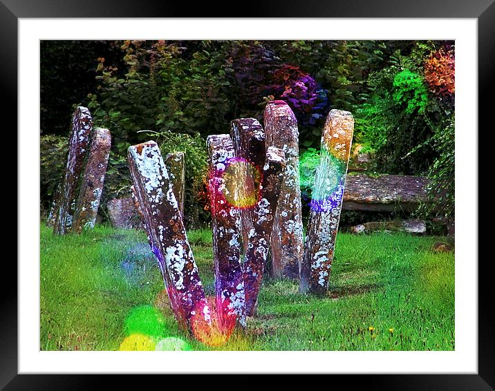 Dancing Head Stones Framed Mounted Print by Michelle Orai