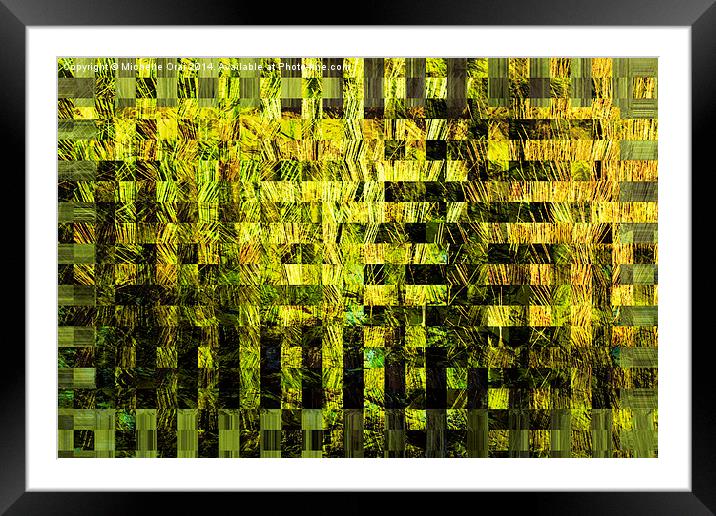 Woven Grass Abstract Framed Mounted Print by Michelle Orai