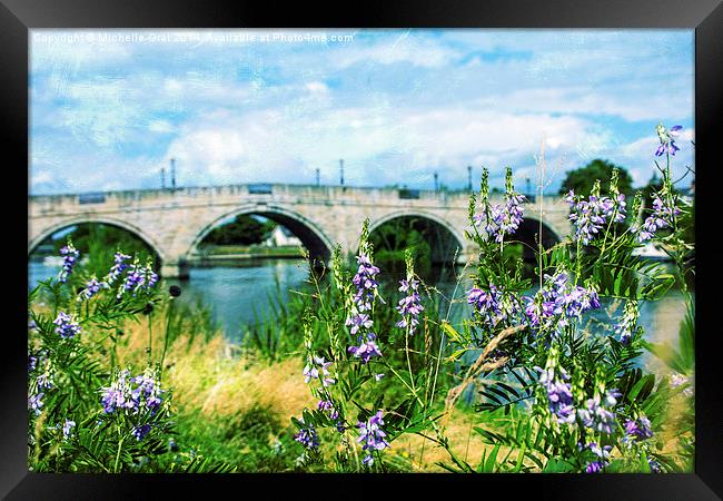 Chertsey Bridge Framed Print by Michelle Orai