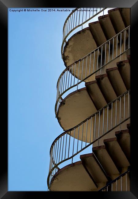  Going Up Framed Print by Michelle Orai