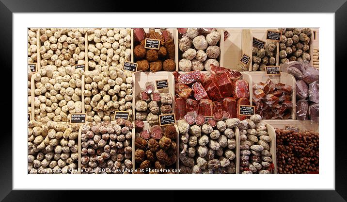 Sausages Framed Mounted Print by Michelle Orai