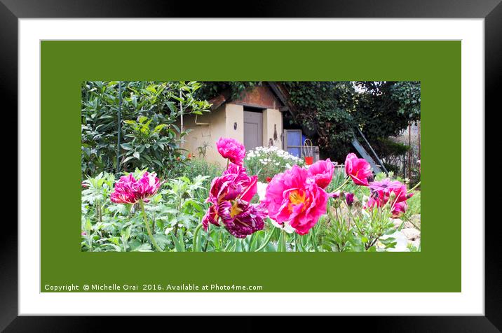 The Potting Shed Framed Mounted Print by Michelle Orai