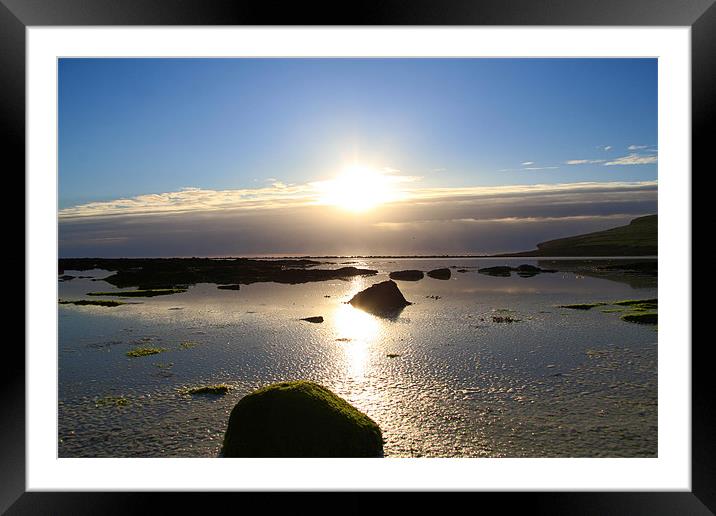 Sunset at Marwick Bay Framed Mounted Print by Cameron scott