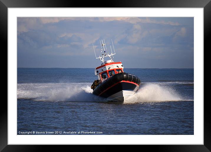 Caister Volunteer Lifeboat Framed Mounted Print by dennis brown